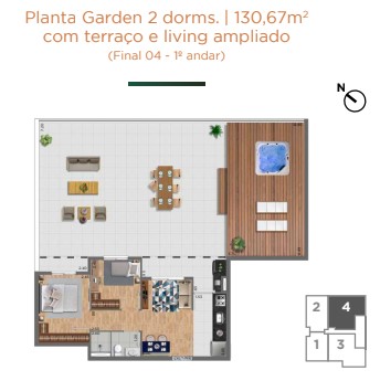 Apartamento à venda com 130m², 2 quartos com vaga - 20