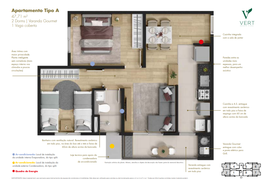Apartamento à venda com 47m², 2 quartos com vaga - 10