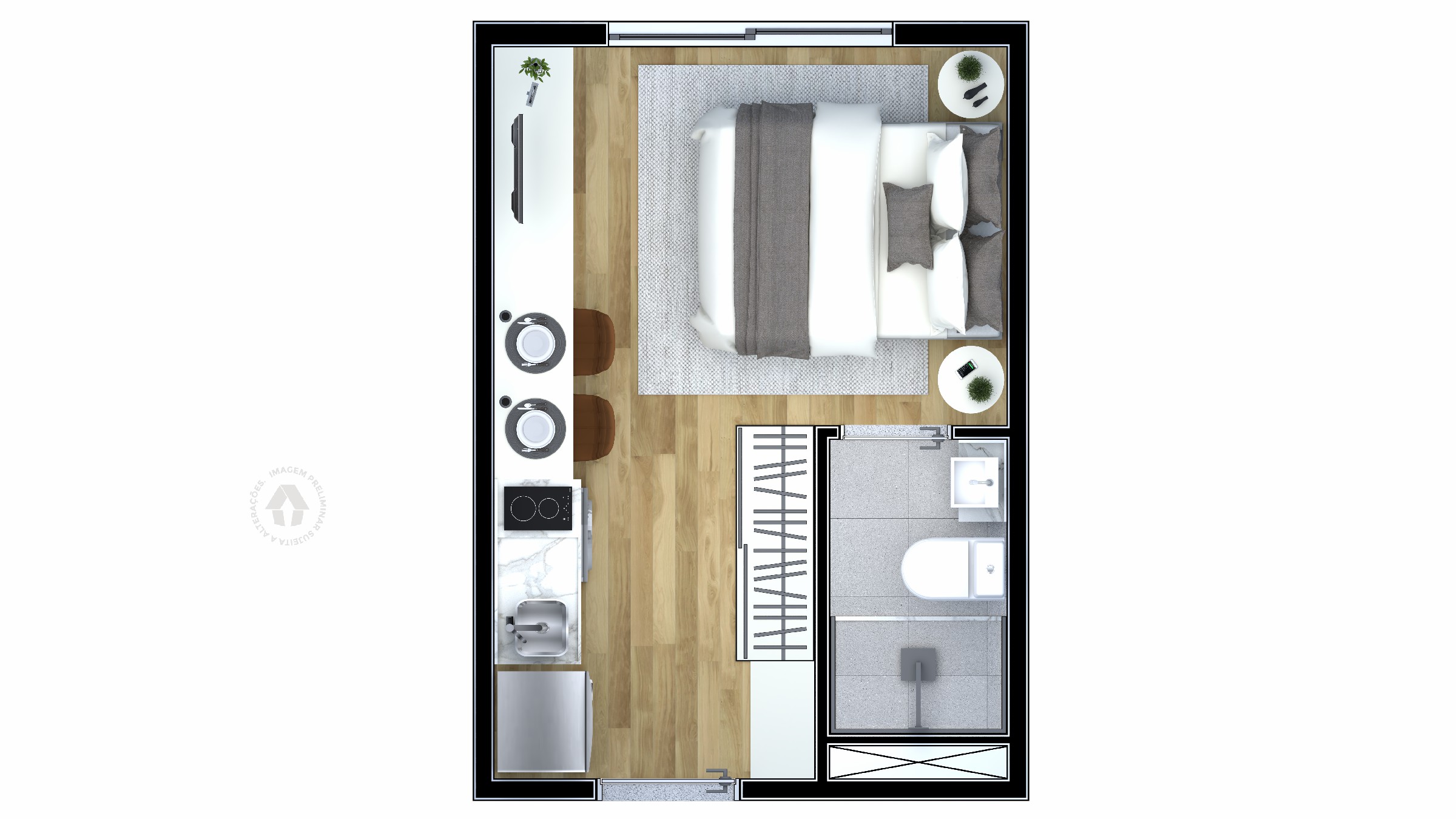 Apartamento à venda com 17m², 0 quartos sem vaga - 21