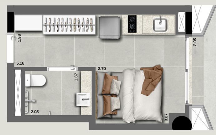 Studio à venda com 23m², 0 quartos sem vaga - 21