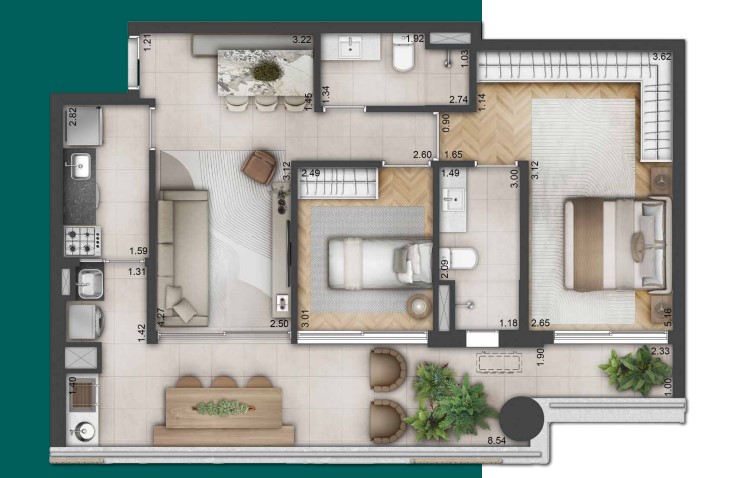 Apartamento à venda com 84m², 2 quartos com vaga - 24