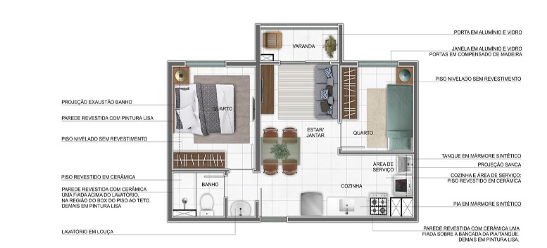 Apartamento à venda com 33m², 2 quartos com vaga - 12