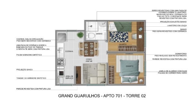 Apartamento à venda com 35m², 2 quartos sem vaga - 12