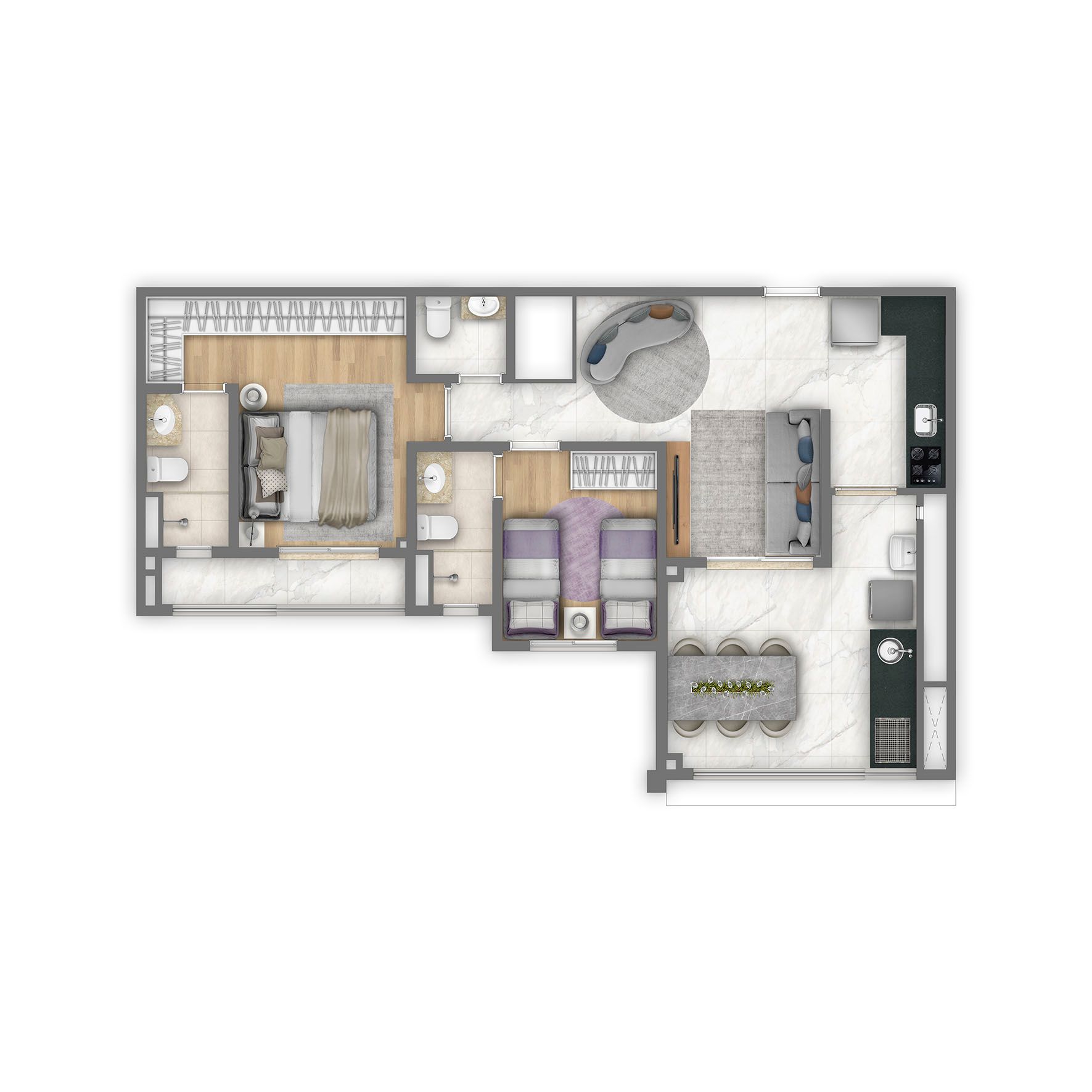 Apartamento à venda com 74m², 2 quartos com vaga - 19