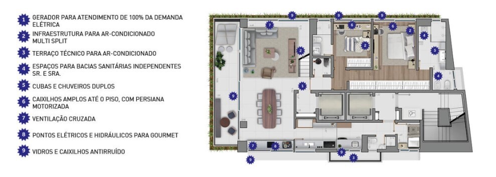 Apartamento à venda com 302m², 2 quartos com vaga - 23
