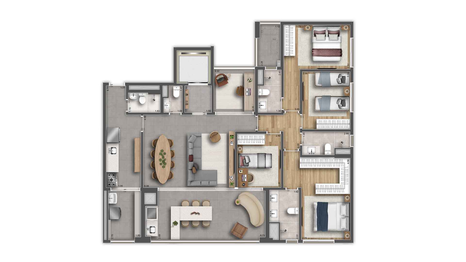 Apartamento à venda com 147m², 4 quartos com vaga - 20