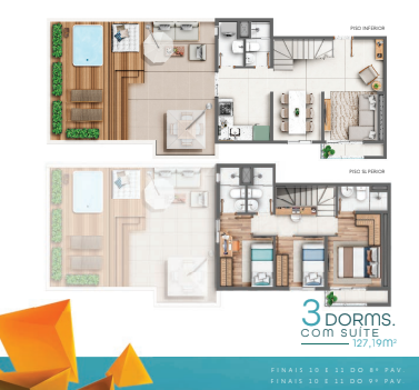 Apartamento à venda com 127m², 3 quartos com vaga - 23