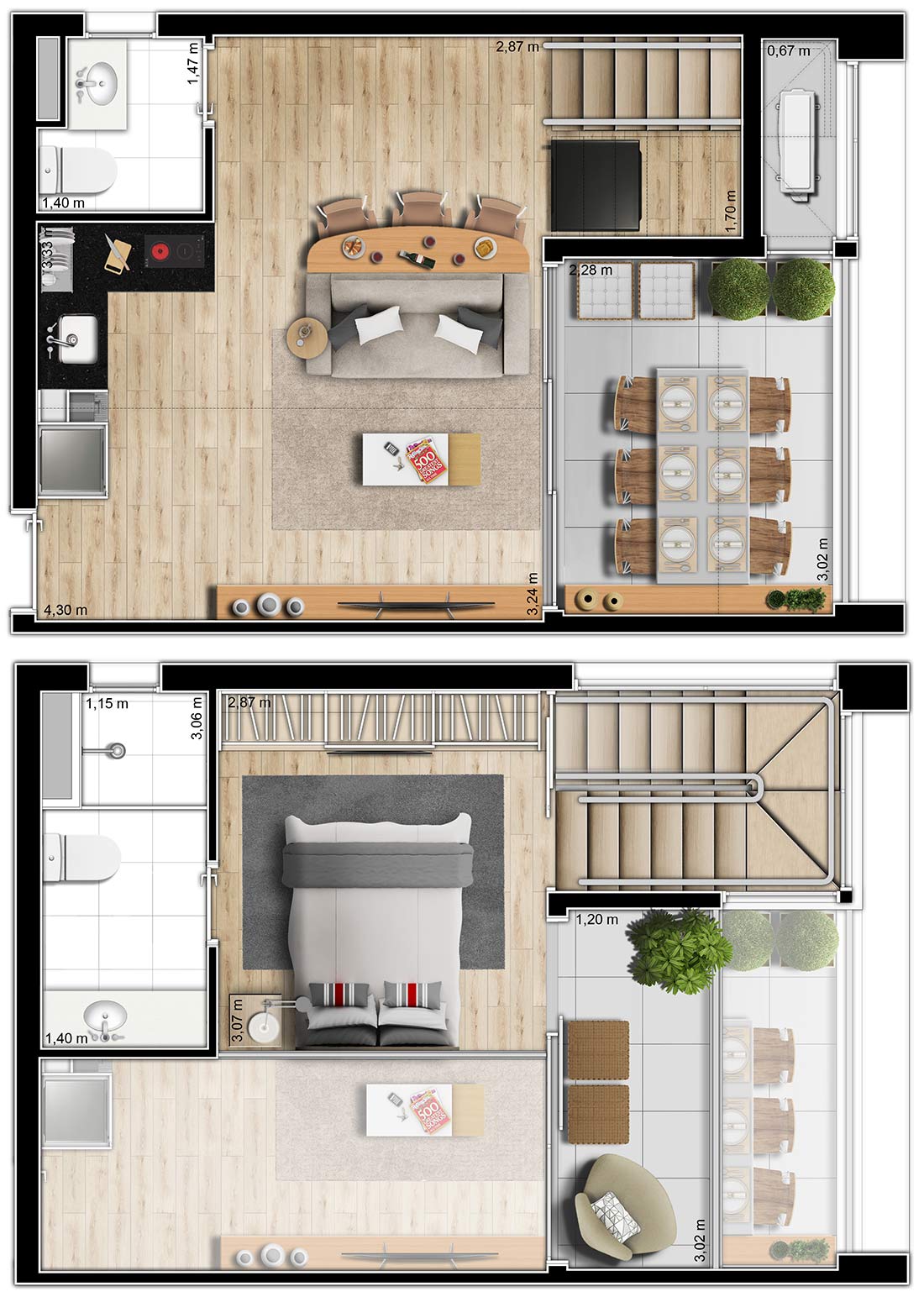 Apartamento à venda com 66m², 1 quarto sem vaga - 23
