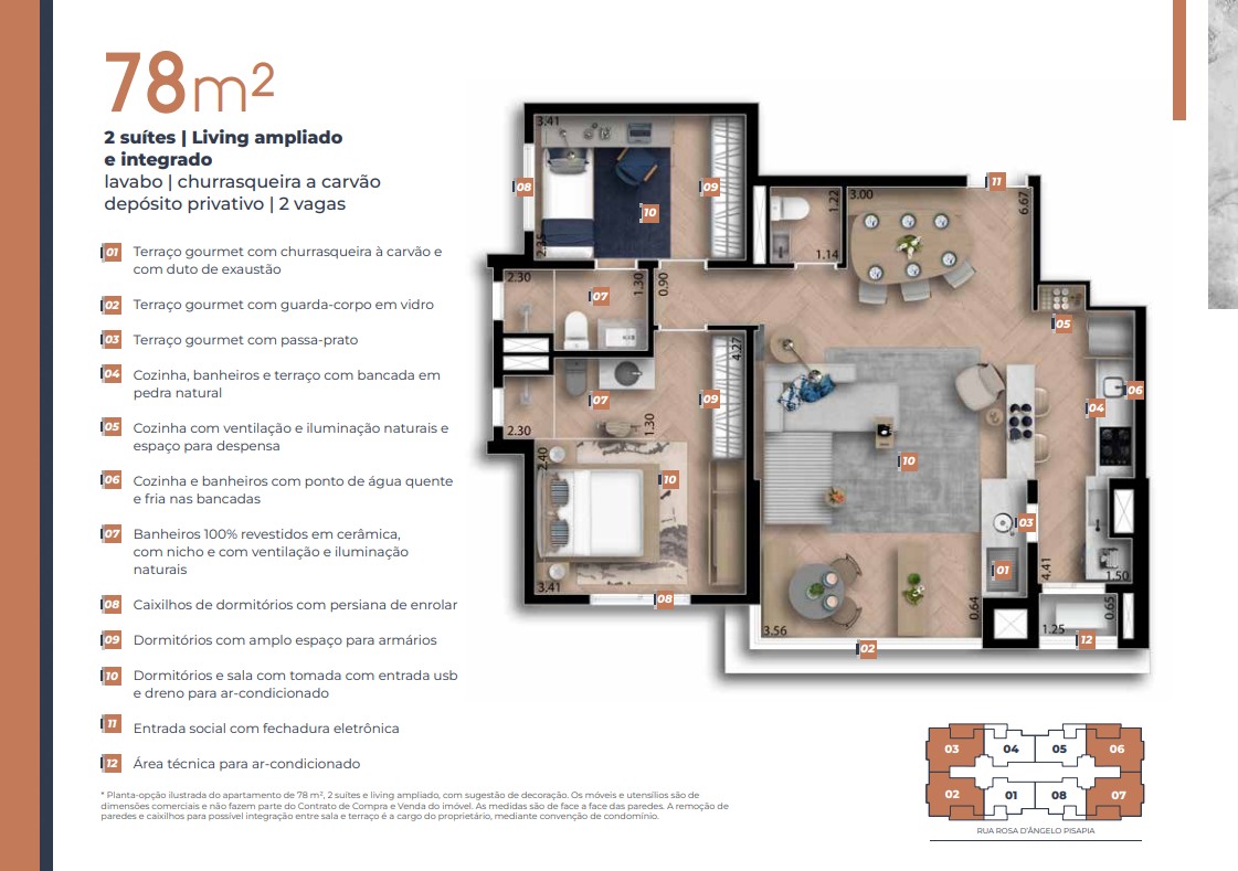 Apartamento à venda com 78m², 3 quartos com vaga - 34