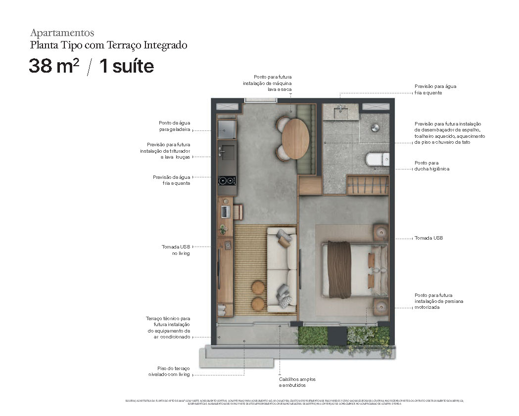 Apartamento à venda com 38m², 1 quarto sem vaga - 29