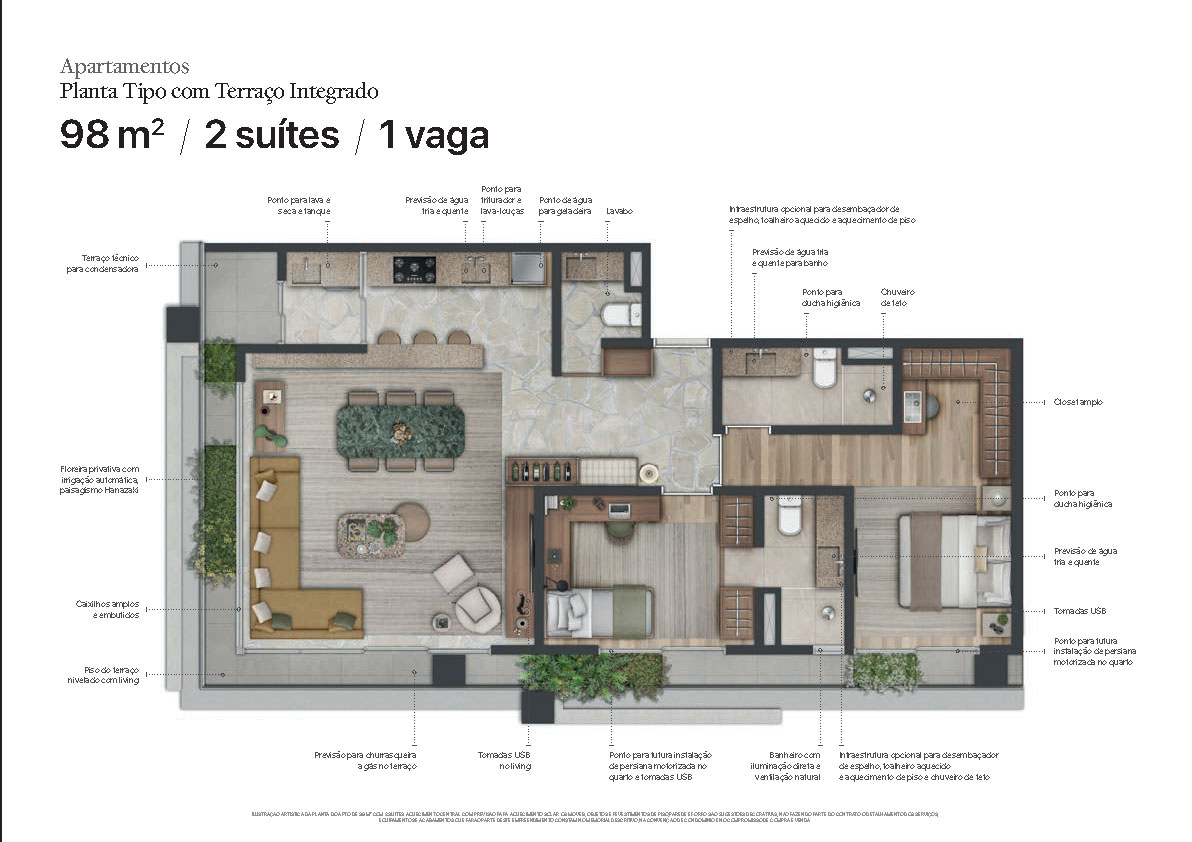 Apartamento à venda com 98m², 2 quartos com vaga - 29