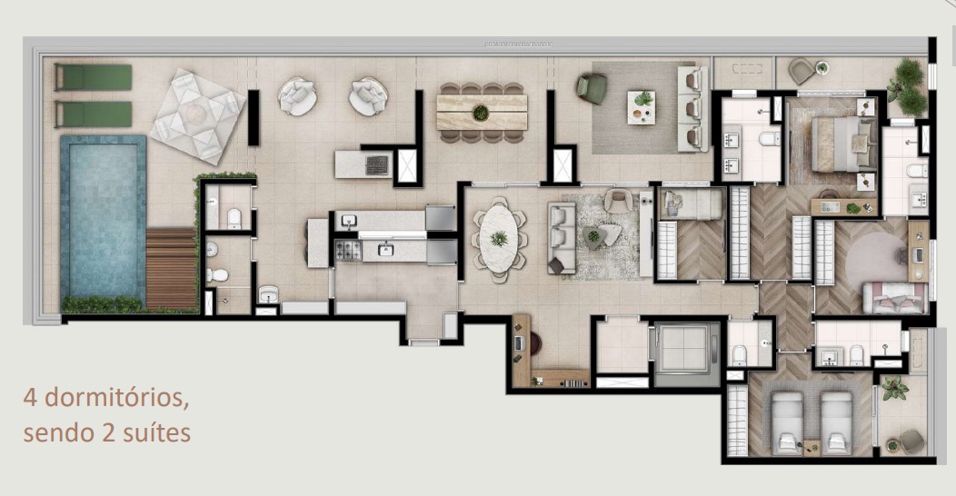 Apartamento à venda com 239m², 4 quartos com vaga - 17