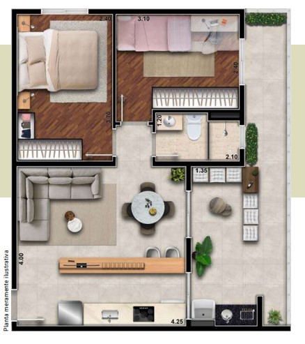 Apartamento à venda com 49m², 2 quartos sem vaga - 27