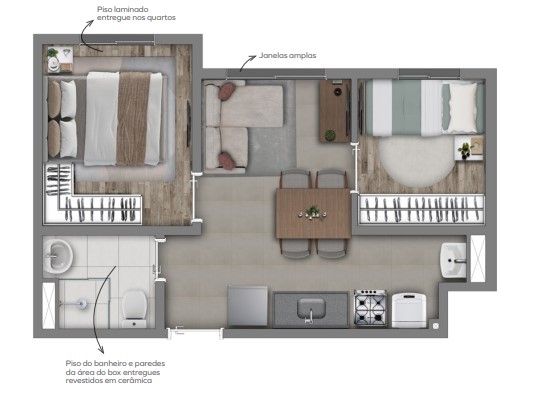 Apartamento à venda com 31m², 2 quartos sem vaga - 16