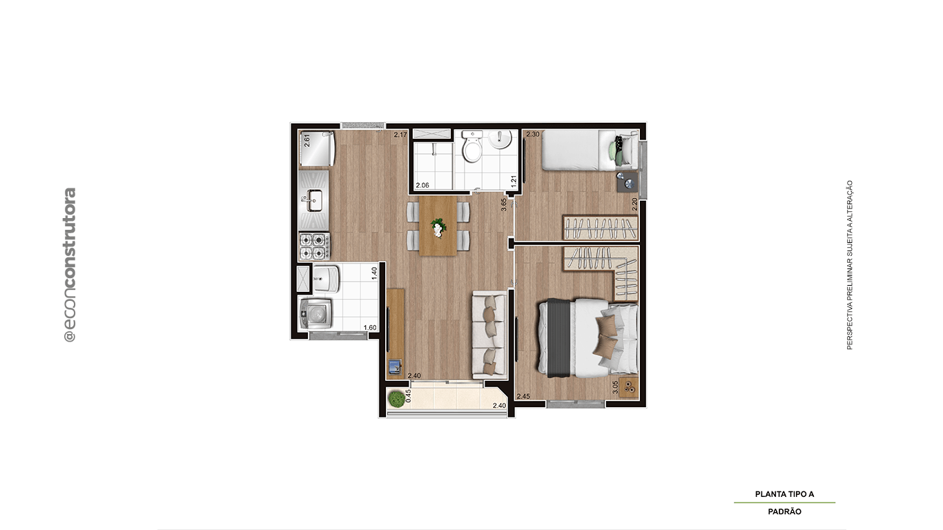 Apartamento à venda com 37m², 2 quartos sem vaga - 12