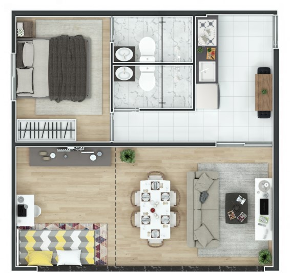 Apartamento à venda com 49m², 1 quarto com vaga - 14