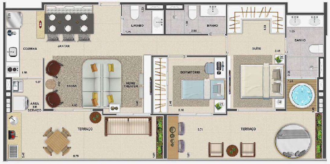 Apartamento à venda com 54m², 2 quartos com vaga - 21