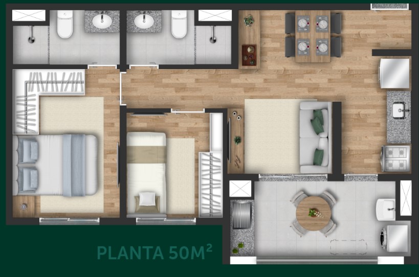 Apartamento à venda com 50m², 2 quartos com vaga - 21