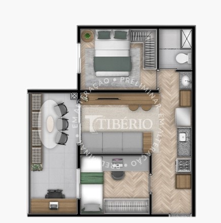 Apartamento à venda com 45m², 2 quartos sem vaga - 24