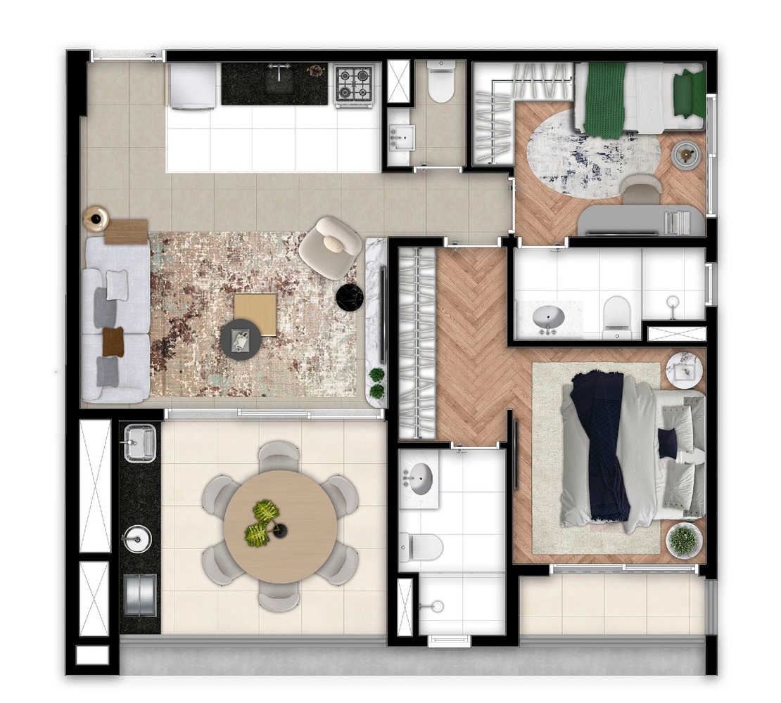 Apartamento à venda com 75m², 2 quartos com vaga - 23