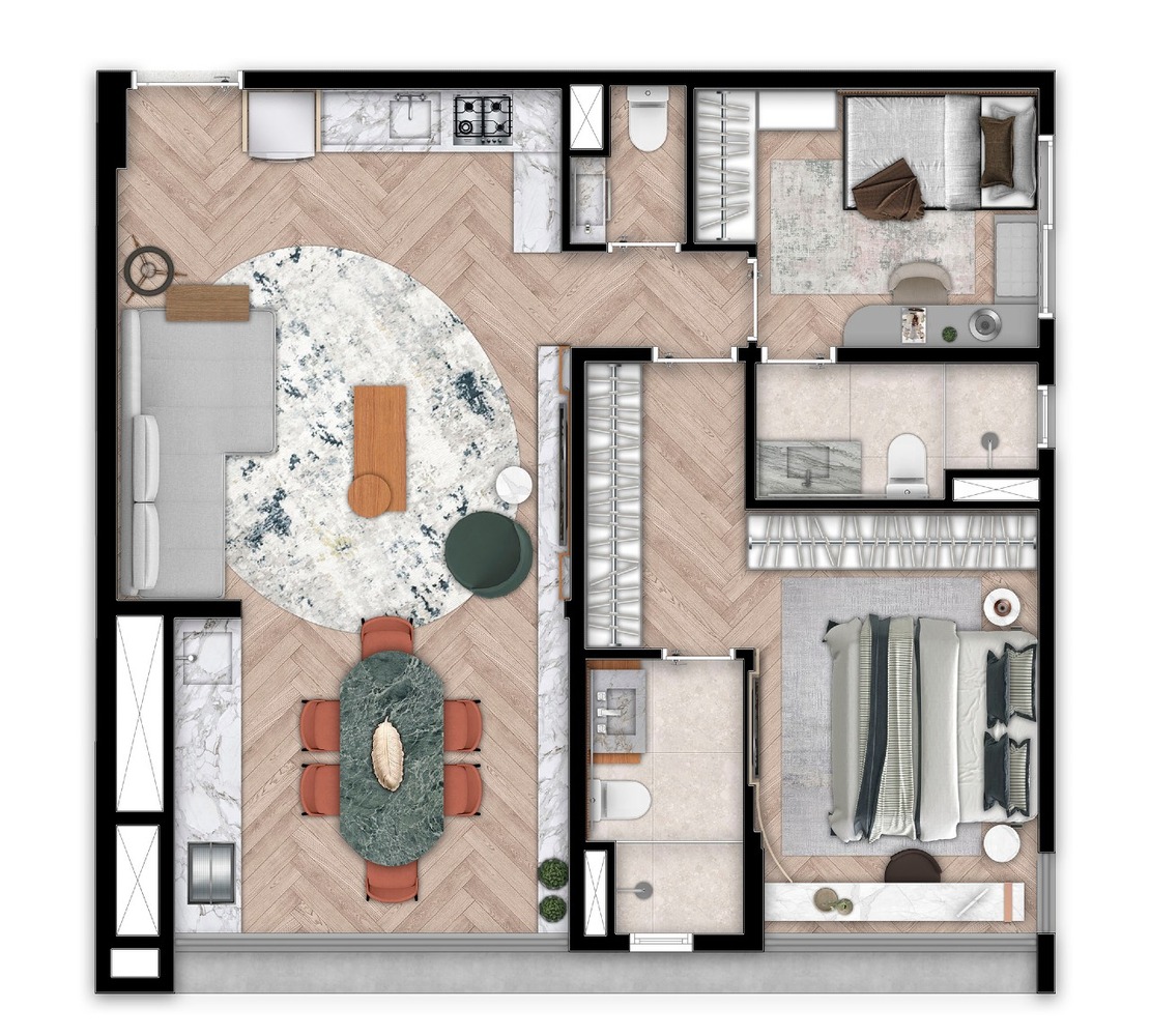 Apartamento à venda com 75m², 2 quartos com vaga - 24