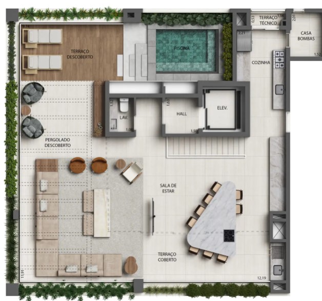 Apartamento à venda com 384m², 3 quartos com vaga - 15