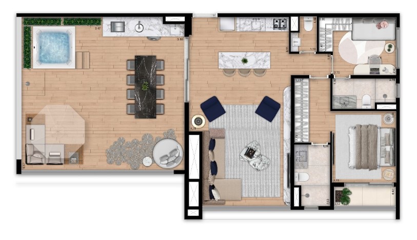 Apartamento à venda com 125m², 2 quartos com vaga - 23