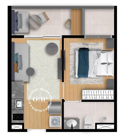 Apartamento à venda com 31m², 1 quarto sem vaga - 12