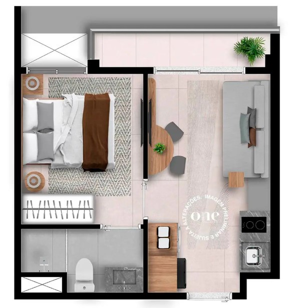 Apartamento à venda com 27m², 1 quarto sem vaga - 11