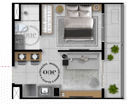 Apartamento à venda com 29m², 1 quarto sem vaga - 8