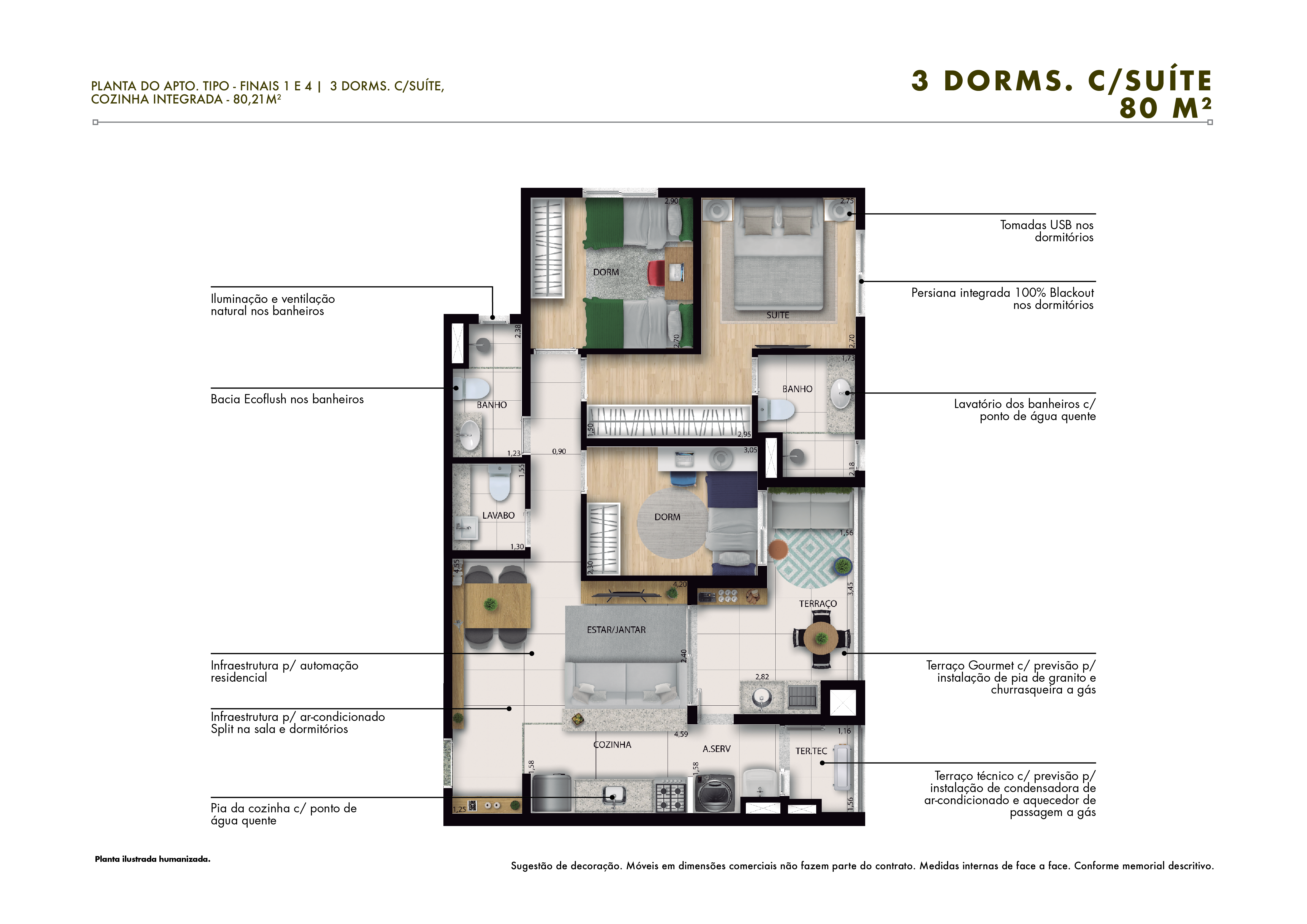 Apartamento à venda com 80m², 3 quartos sem vaga - 13