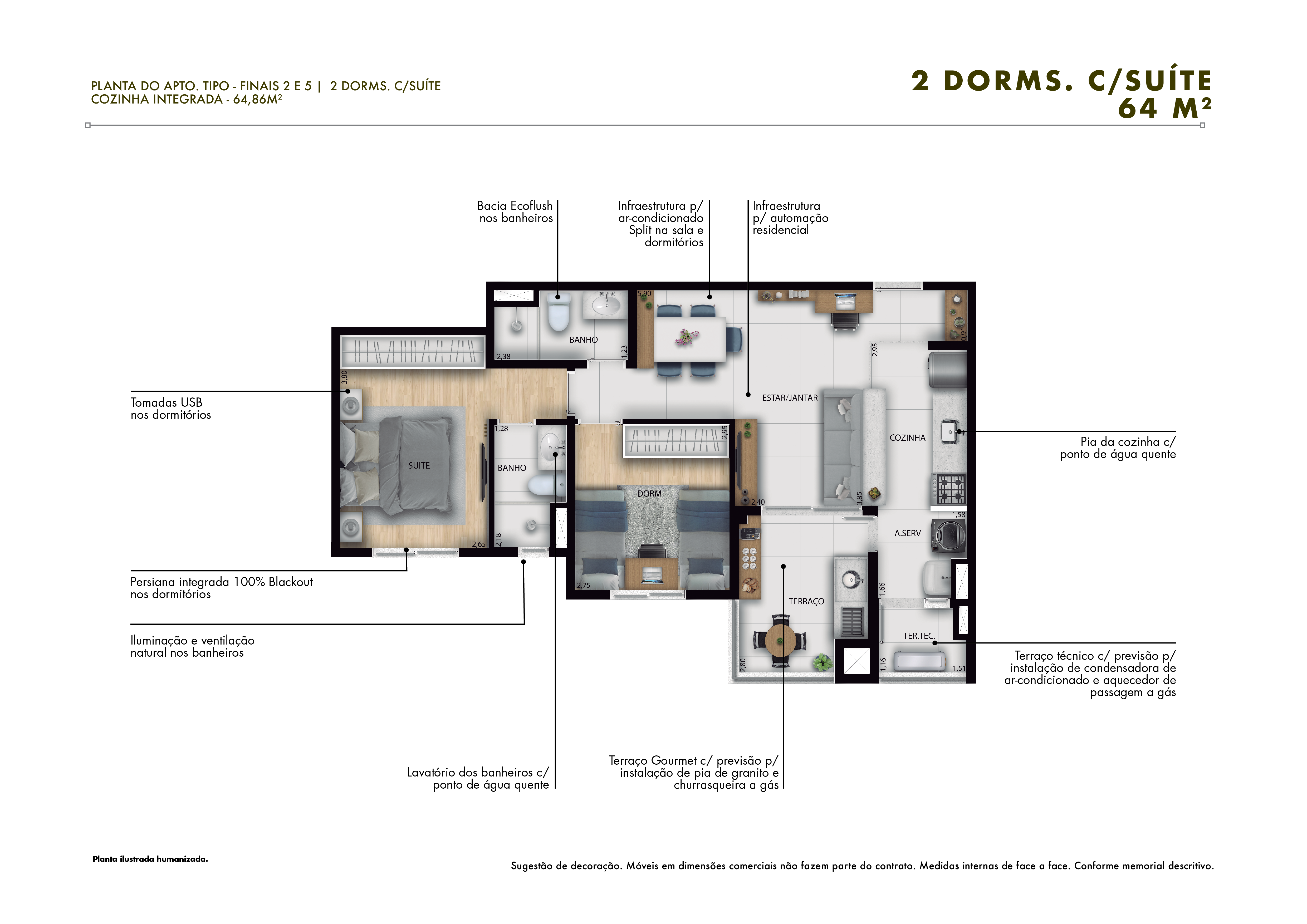 Apartamento à venda com 64m², 2 quartos sem vaga - 13