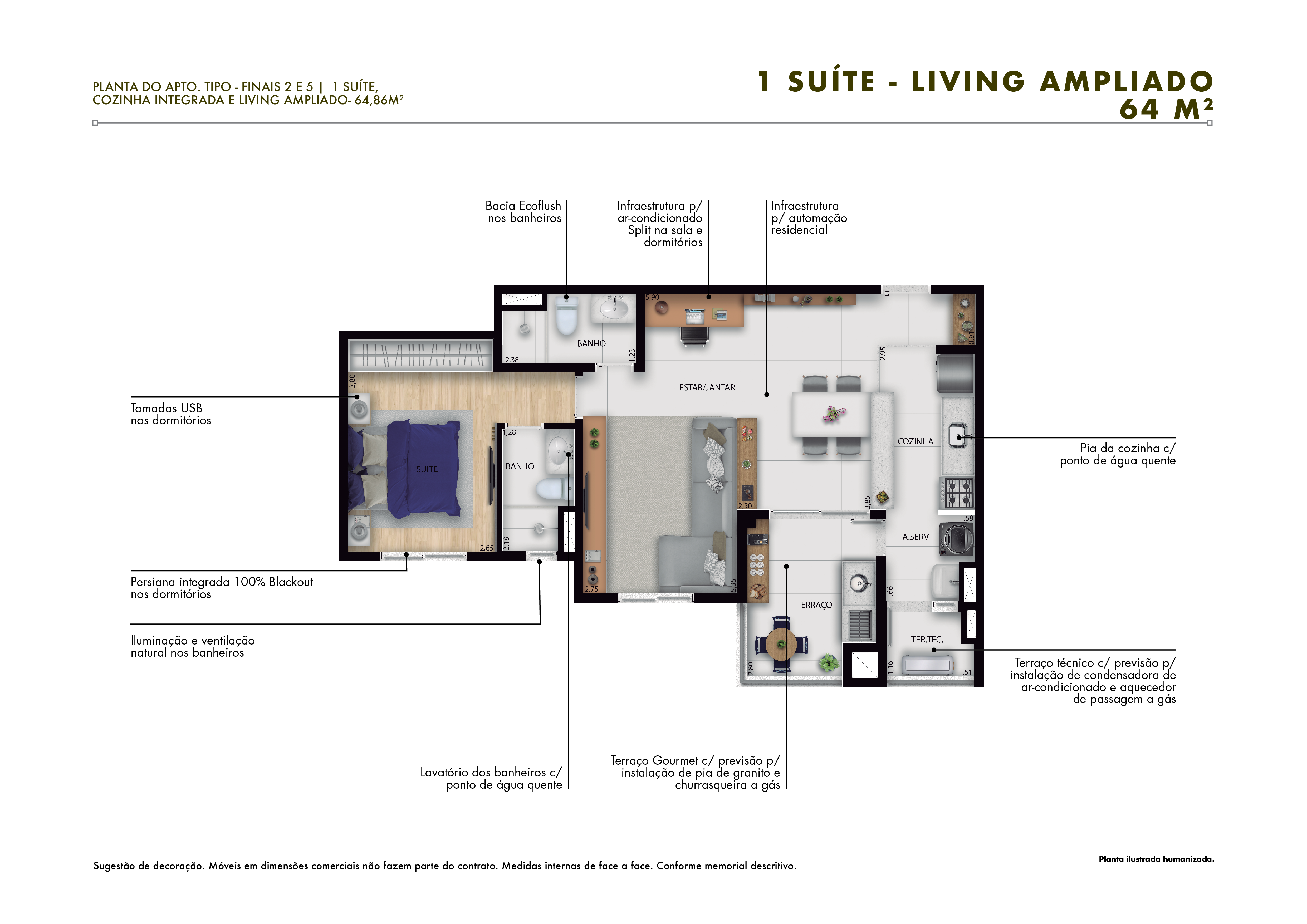 Apartamento à venda com 64m², 1 quarto sem vaga - 13