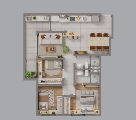 Apartamento à venda com 72m², 3 quartos com vaga - 10