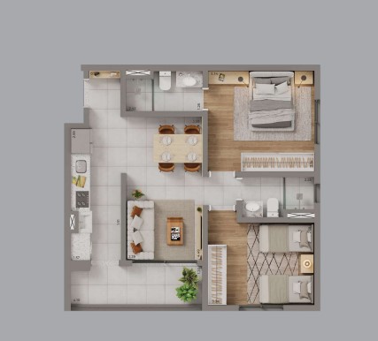 Apartamento à venda com 59m², 2 quartos com vaga - 10