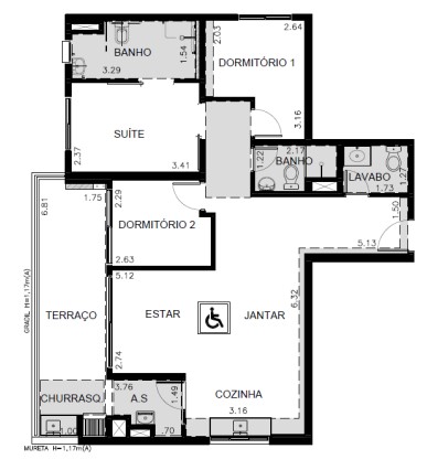 Apartamento à venda com 88m², 3 quartos com vaga - 17