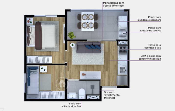 Apartamento à venda com 36m², 2 quartos sem vaga - 23