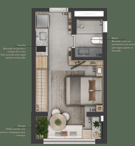 Apartamento à venda com 28m², 0 quartos sem vaga - 19