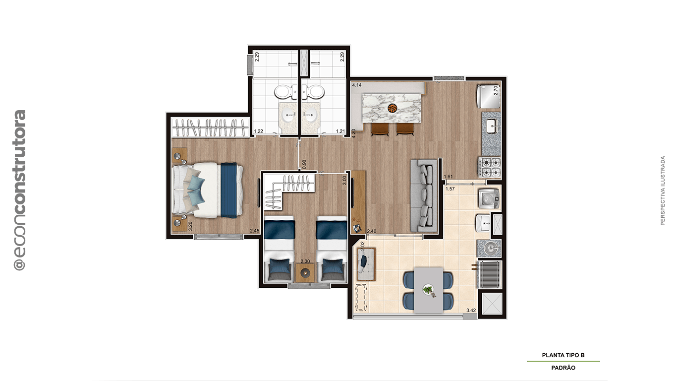Apartamento à venda com 67m², 2 quartos com vaga - 21