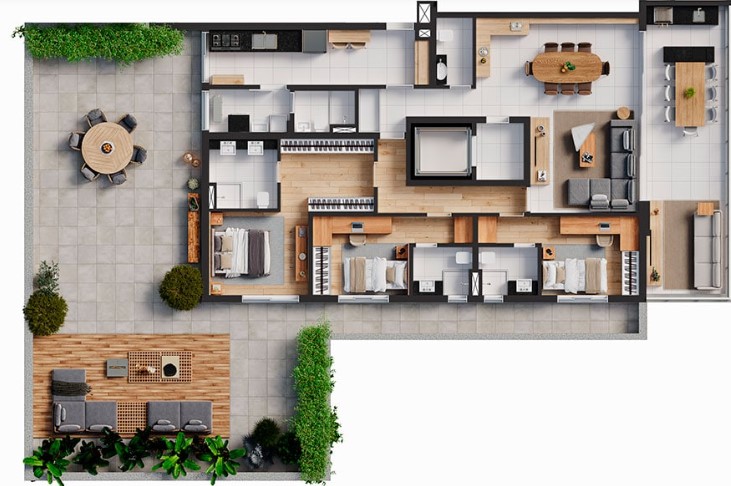 Apartamento à venda com 251m², 3 quartos com vaga - 58