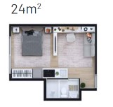 Studio à venda com 24m², 0 quartos sem vaga - 14