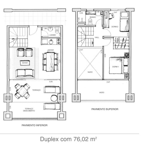 Apartamento à venda com 75m², 2 quartos com vaga - 82
