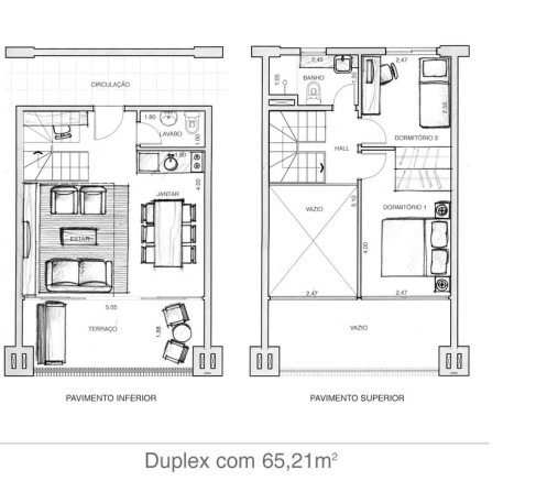 Apartamento à venda com 65m², 2 quartos com vaga - 82