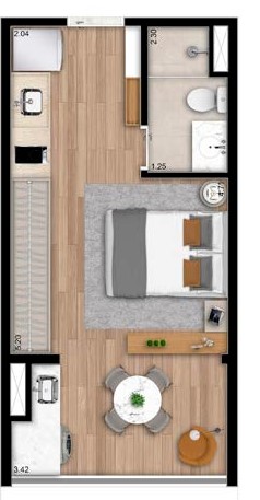 Studio à venda com 26m², 0 quartos sem vaga - 30