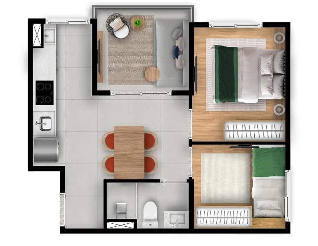 Apartamento à venda com 37m², 2 quartos com vaga - 11