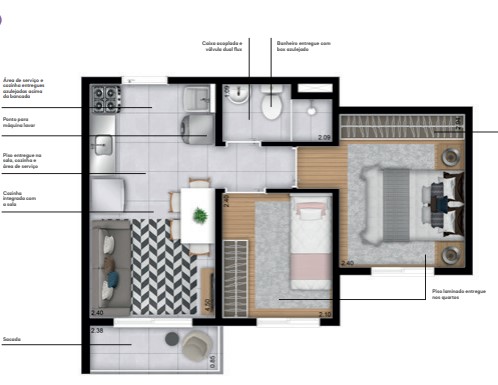 Apartamento à venda com 33m², 2 quartos sem vaga - 21