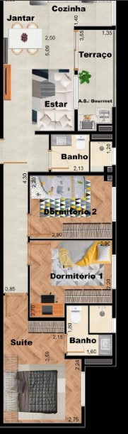 Apartamento à venda com 61m², 3 quartos sem vaga - 27