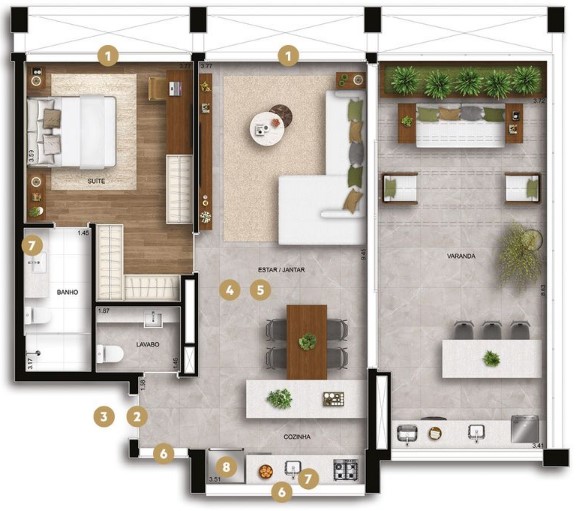 Apartamento à venda com 108m², 1 quarto com vaga - 17