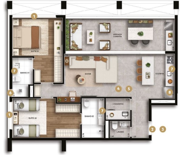 Apartamento à venda com 105m², 2 quartos com vaga - 17