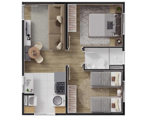 Apartamento à venda com 39m², 2 quartos sem vaga - 16